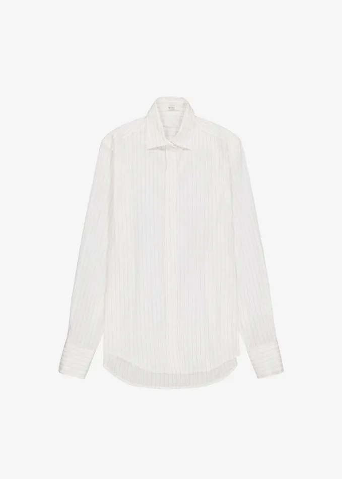 Clothing Women The Frankie Shop Flor Silky Shirt 8211 Pink Stripe