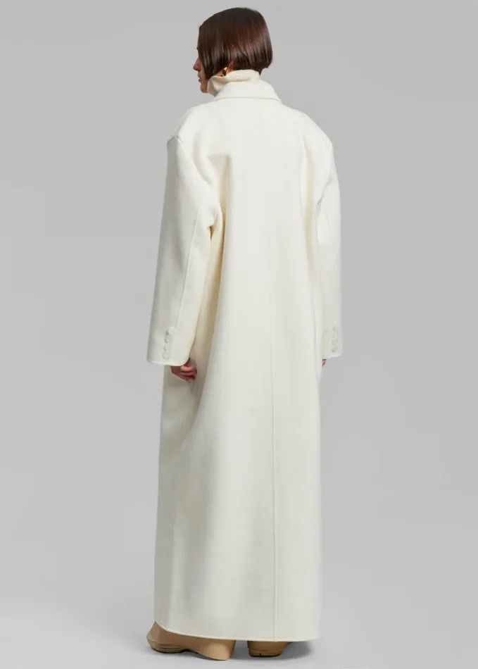 Clothing Women The Frankie Shop Gaia Double Breasted Coat 8211 Ivory