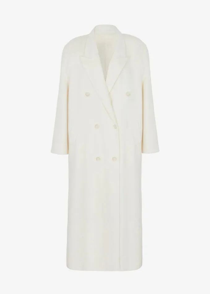 Clothing Women The Frankie Shop Gaia Double Breasted Coat 8211 Ivory