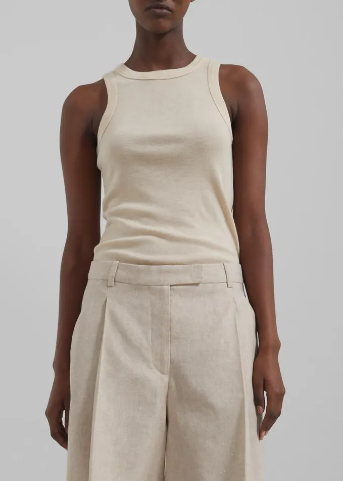 Clothing Women The Frankie Shop Haikure India Knit Tank 8211 Skin