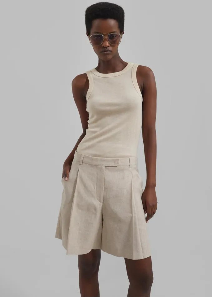 Clothing Women The Frankie Shop Haikure India Knit Tank 8211 Skin