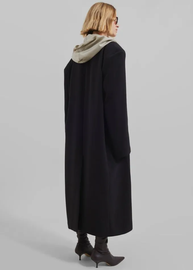 Clothing Women The Frankie Shop Hampton Long Coat 8211 Black