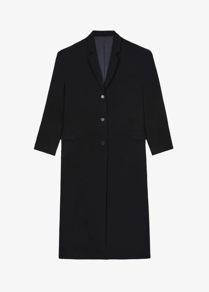 Clothing Women The Frankie Shop Hampton Long Coat 8211 Black