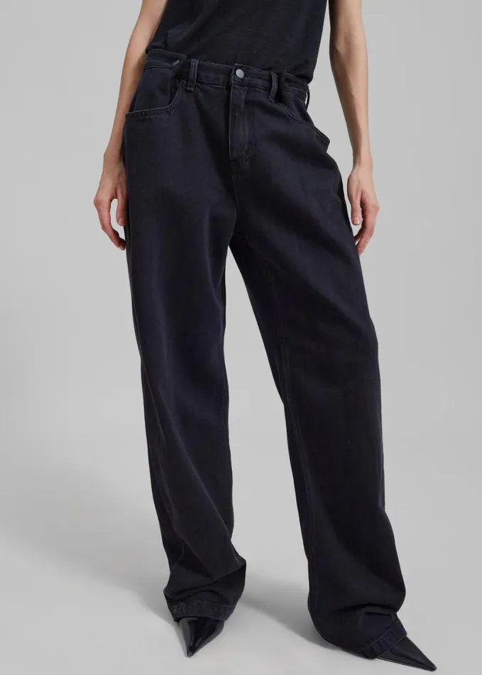 Clothing Women The Frankie Shop Hayla Denim Pants 8211 Black Wash