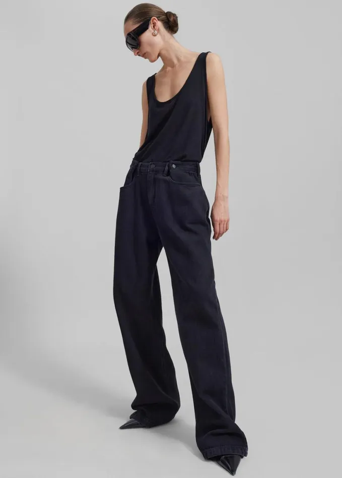 Clothing Women The Frankie Shop Hayla Denim Pants 8211 Black Wash
