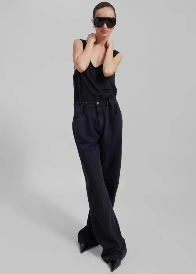 Clothing Women The Frankie Shop Hayla Denim Pants 8211 Black Wash
