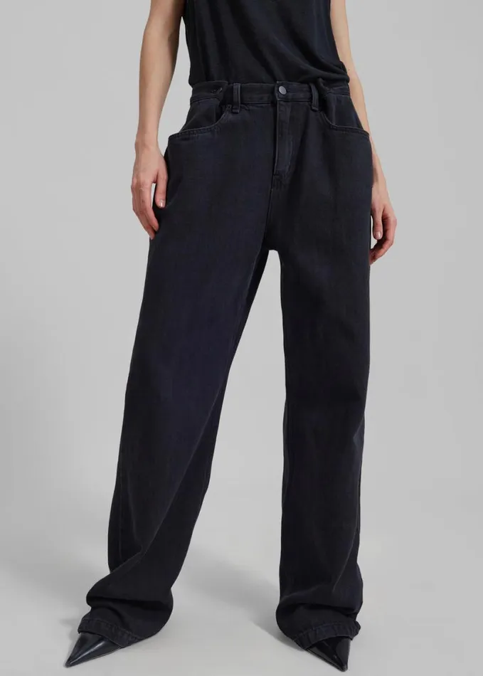 Clothing Women The Frankie Shop Hayla Denim Pants 8211 Black Wash