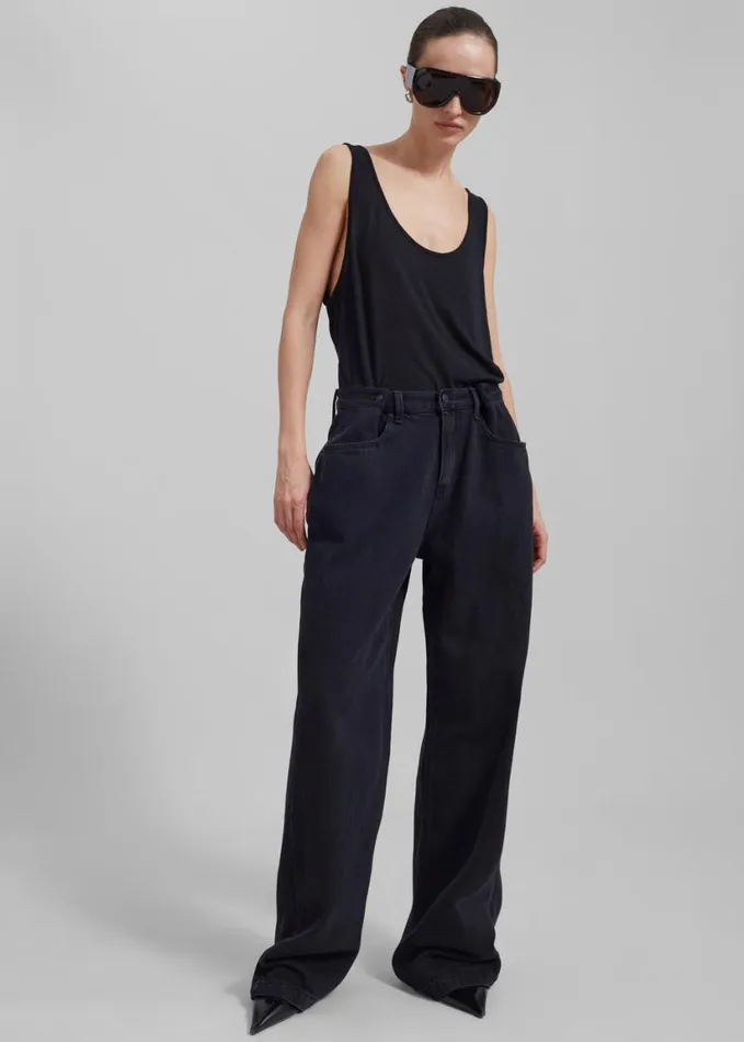 Clothing Women The Frankie Shop Hayla Denim Pants 8211 Black Wash