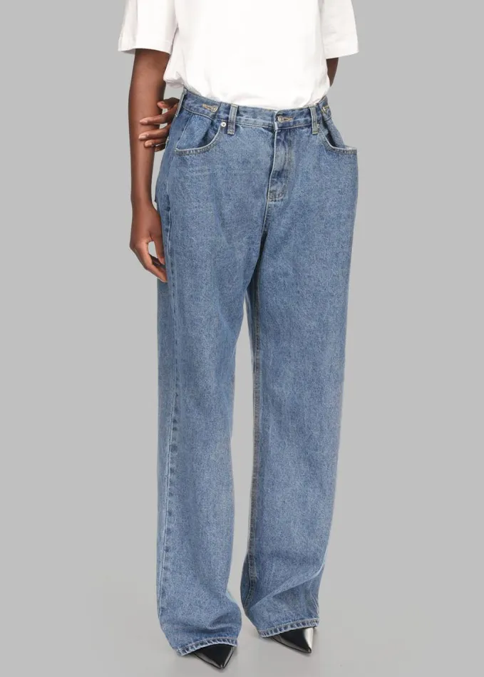 Clothing Women The Frankie Shop Hayla Denim Pants X Barbie 8211 Medium Wash