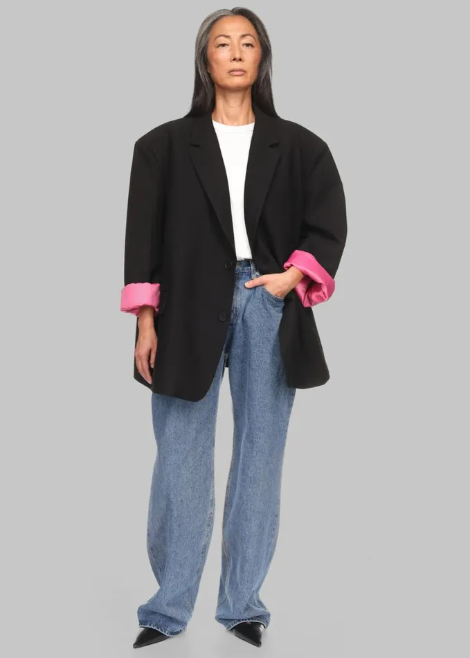 Clothing Women The Frankie Shop Hayla Denim Pants X Barbie 8211 Medium Wash