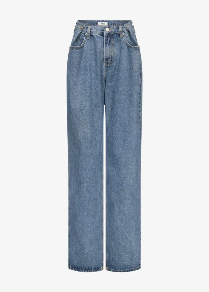 Clothing Women The Frankie Shop Hayla Denim Pants X Barbie 8211 Medium Wash