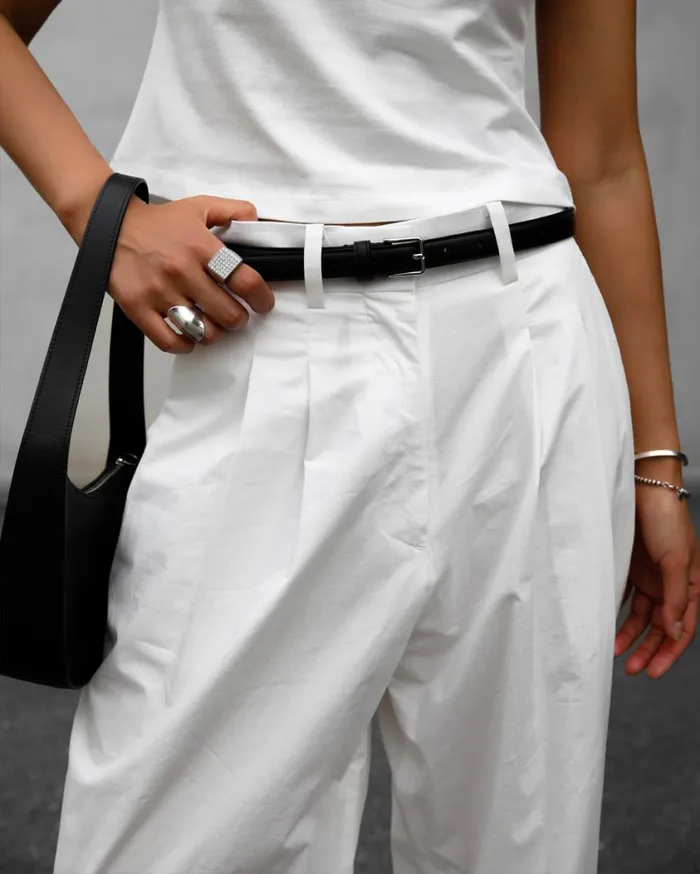 Clothing Women The Frankie Shop Jayden Wide Pants 8211 White