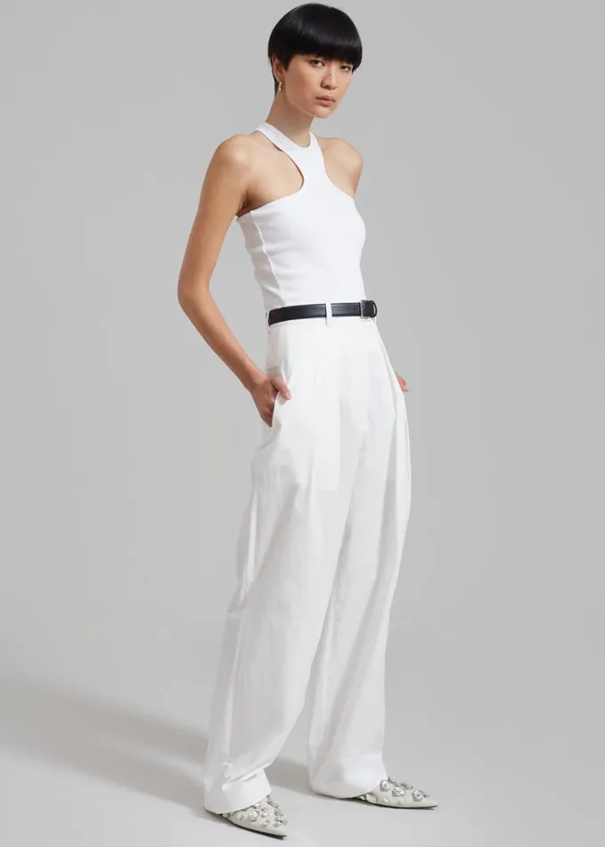 Clothing Women The Frankie Shop Jayden Wide Pants 8211 White