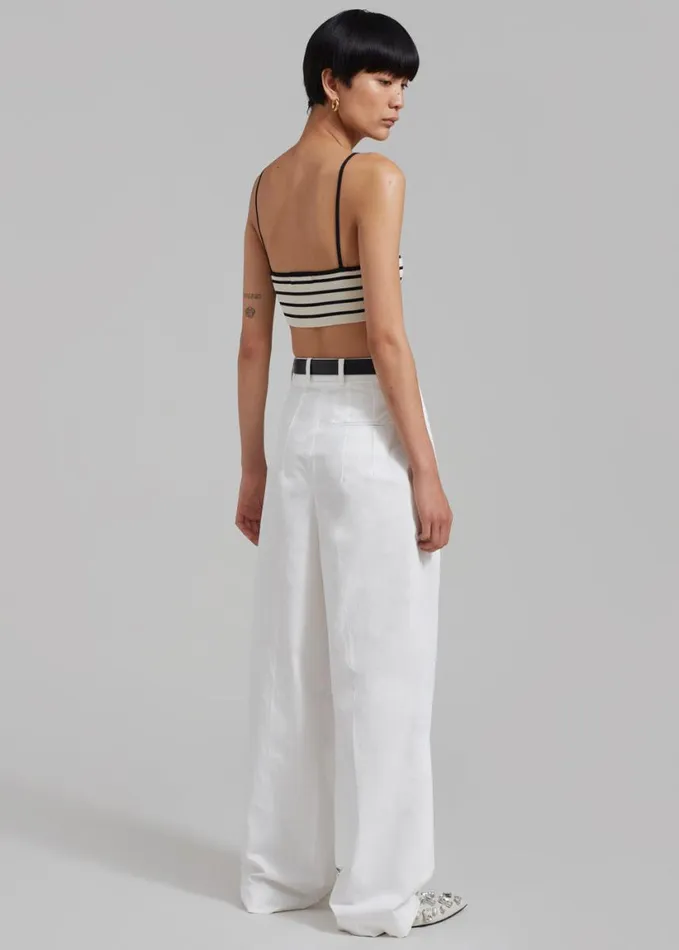 Clothing Women The Frankie Shop Jayden Wide Pants 8211 White
