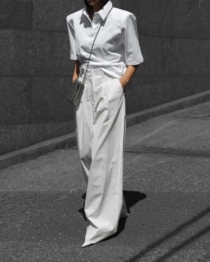 Clothing Women The Frankie Shop Jayden Wide Pants 8211 White
