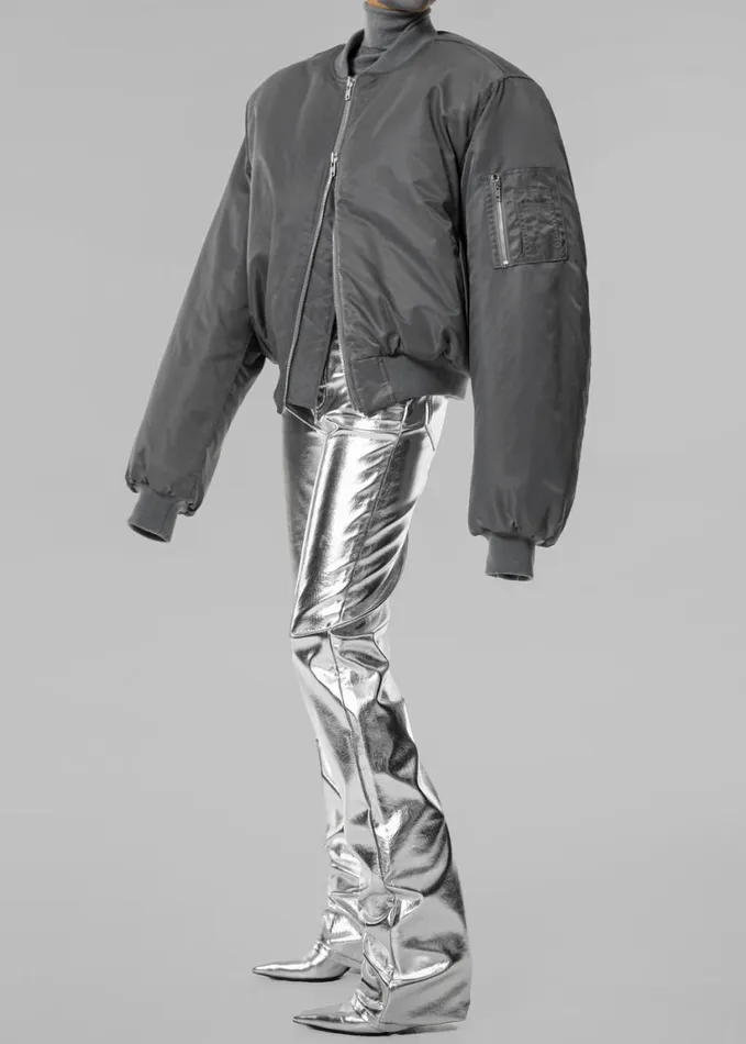 Clothing Women The Frankie Shop Jesse Aluminium Pants 8211 Silver