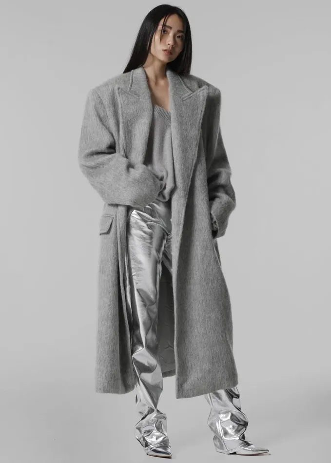 Clothing Women The Frankie Shop Jesse Aluminium Pants 8211 Silver