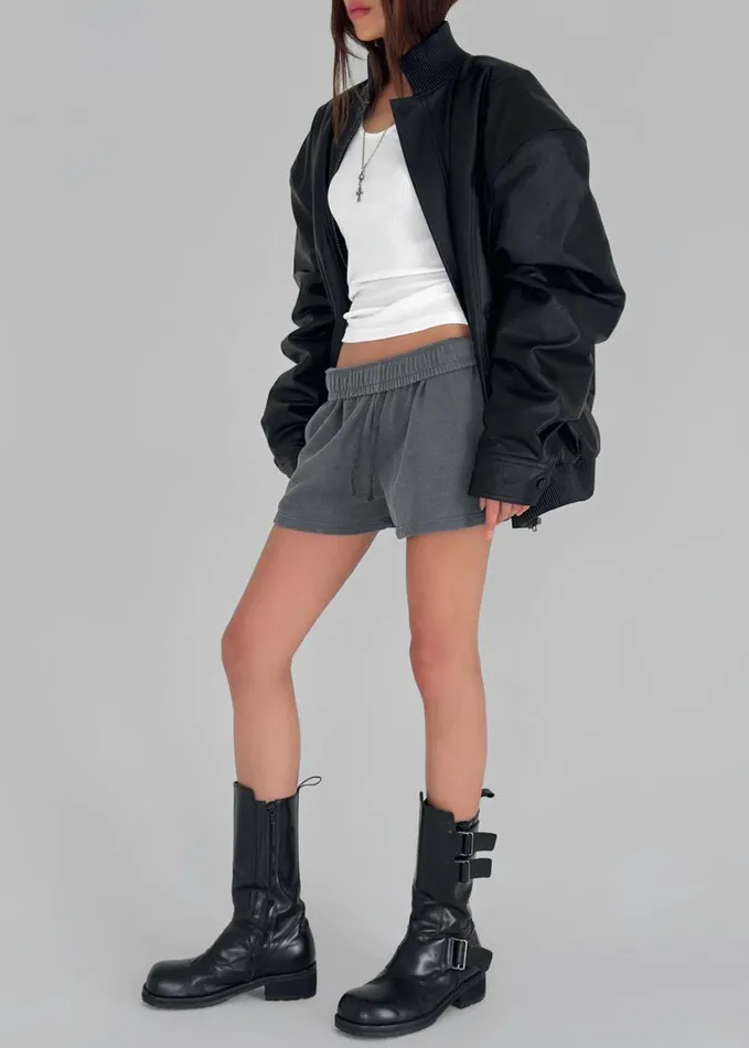Clothing Women The Frankie Shop Jude Faux Leather Jacket 8211 Black