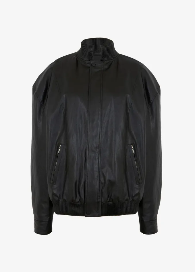 Clothing Women The Frankie Shop Jude Faux Leather Jacket 8211 Black
