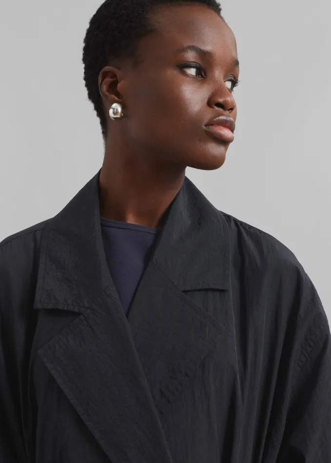 Clothing Women The Frankie Shop Jude Trench Coat 8211 Black