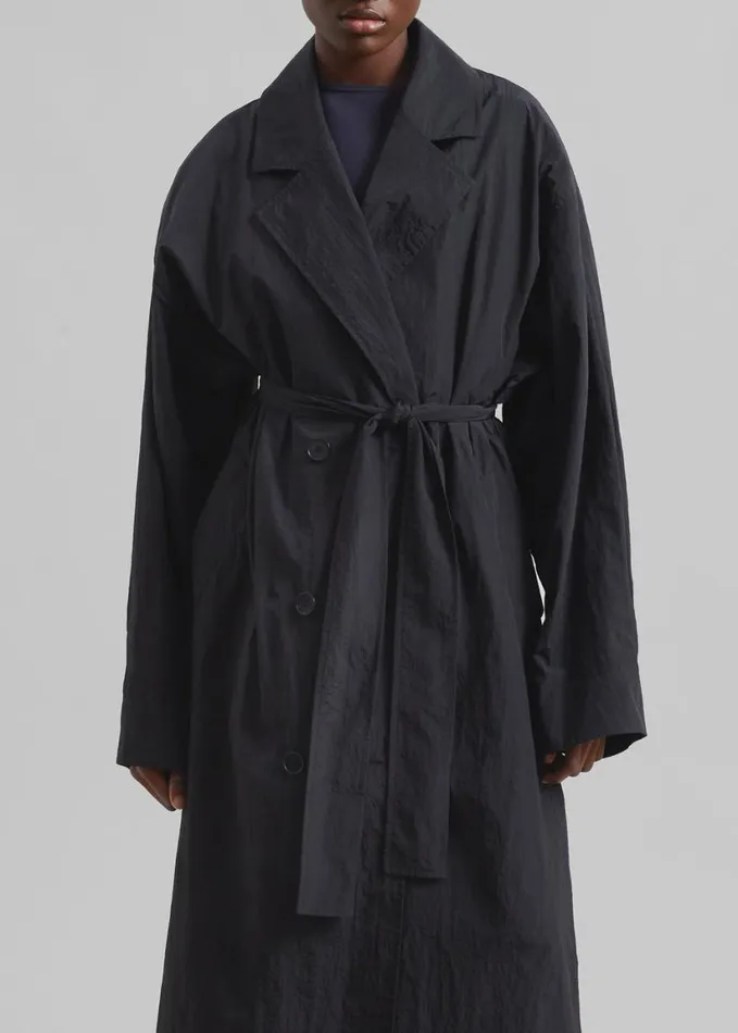 Clothing Women The Frankie Shop Jude Trench Coat 8211 Black
