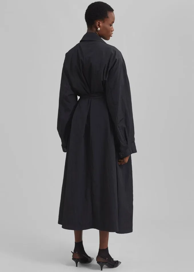 Clothing Women The Frankie Shop Jude Trench Coat 8211 Black
