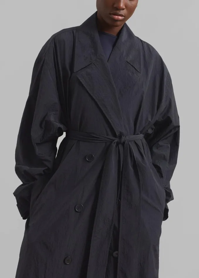 Clothing Women The Frankie Shop Jude Trench Coat 8211 Black