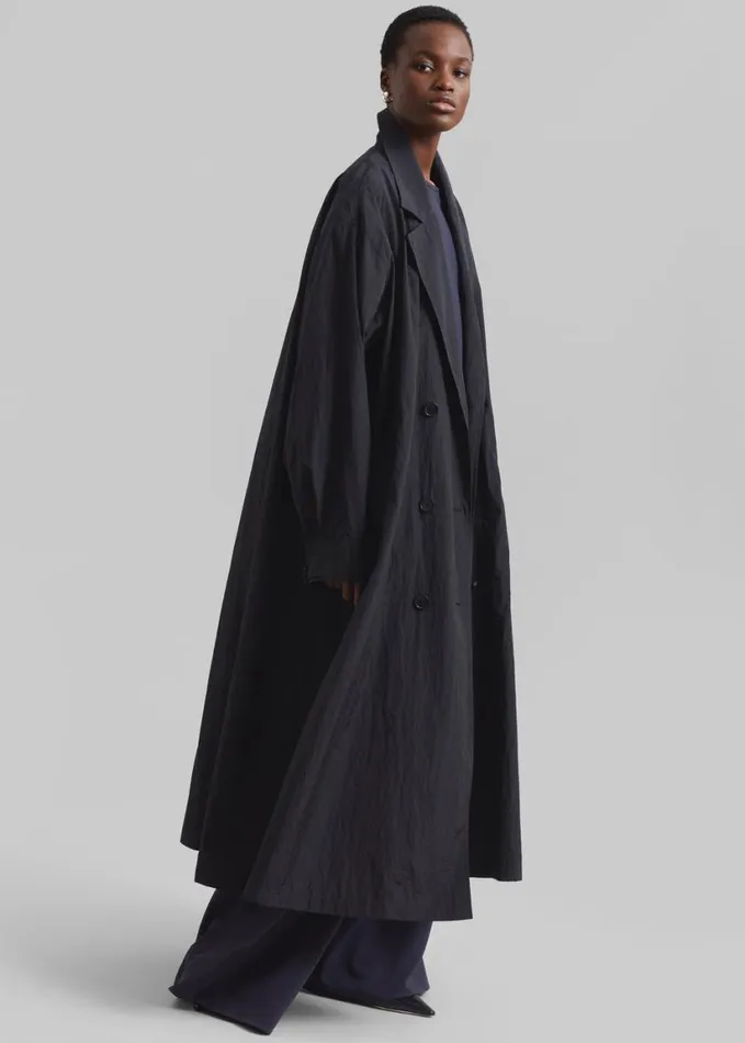 Clothing Women The Frankie Shop Jude Trench Coat 8211 Black