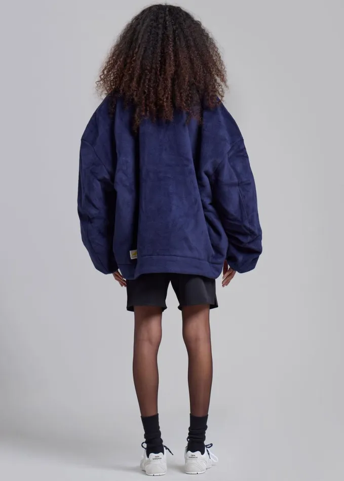 Clothing Women The Frankie Shop JW Anderson Oversized VNeck Cardigan 8211 Dark Navy