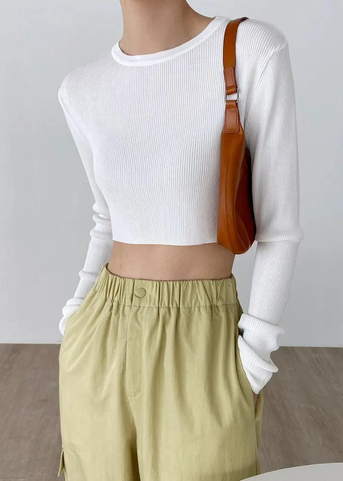 Clothing Women The Frankie Shop Kaz Cropped Knit Top 8211 White