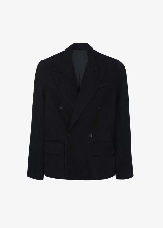 Clothing Women The Frankie Shop Keira Double Breasted Wool Blazer 8211 Black