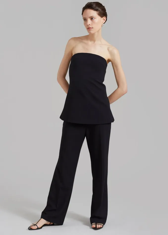 Clothing Women The Frankie Shop Kit Strapless Top 8211 Black