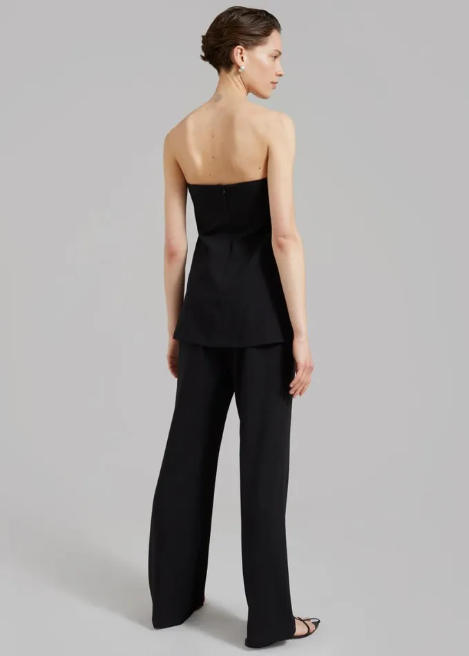 Clothing Women The Frankie Shop Kit Strapless Top 8211 Black