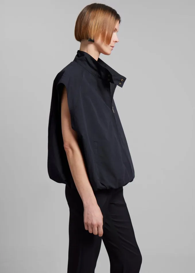 Clothing Women The Frankie Shop Lance Sleeveless Bomber Jacket 8211 Black