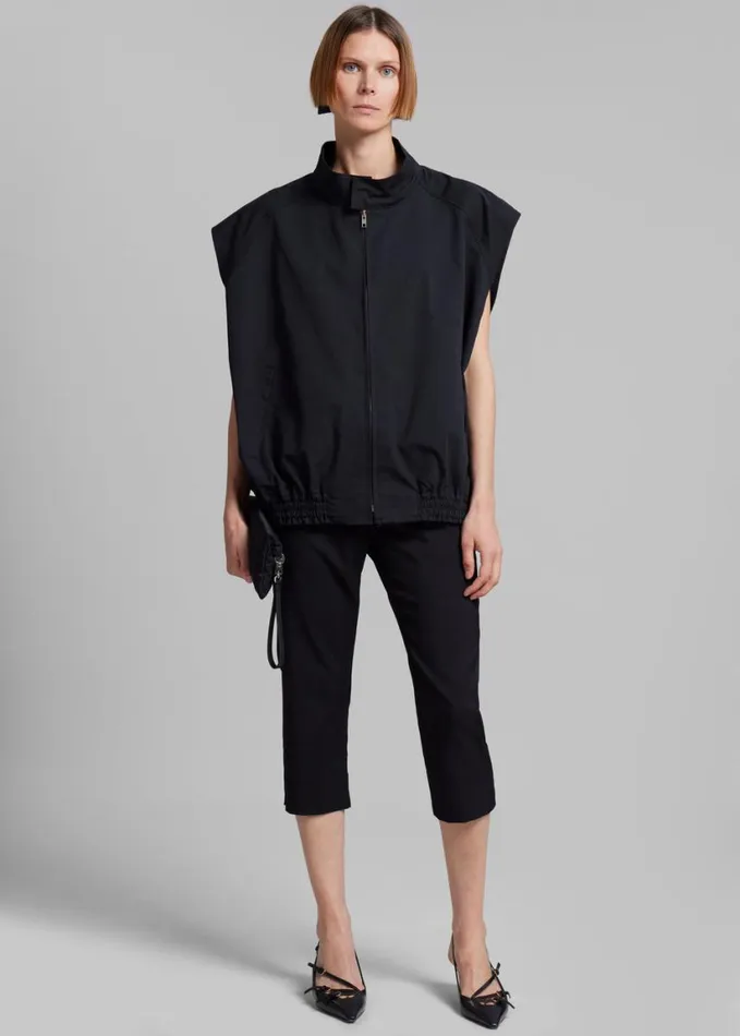 Clothing Women The Frankie Shop Lance Sleeveless Bomber Jacket 8211 Black