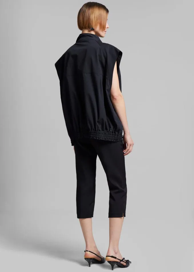 Clothing Women The Frankie Shop Lance Sleeveless Bomber Jacket 8211 Black