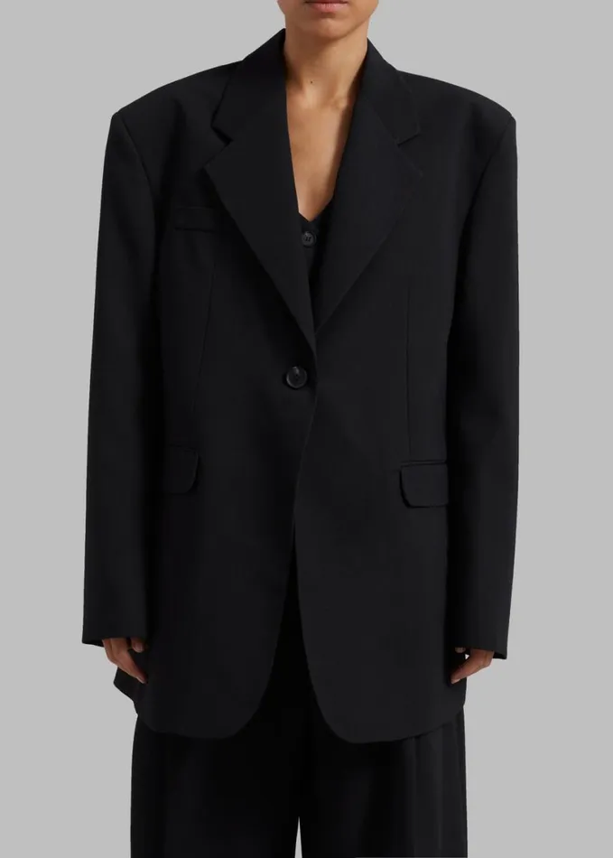 Clothing Women The Frankie Shop Lillian Oversized Blazer 8211 Black
