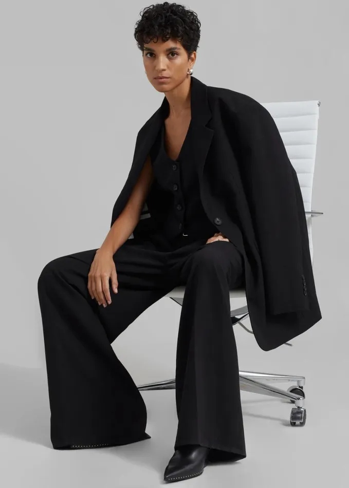 Clothing Women The Frankie Shop Lillian Oversized Blazer 8211 Black