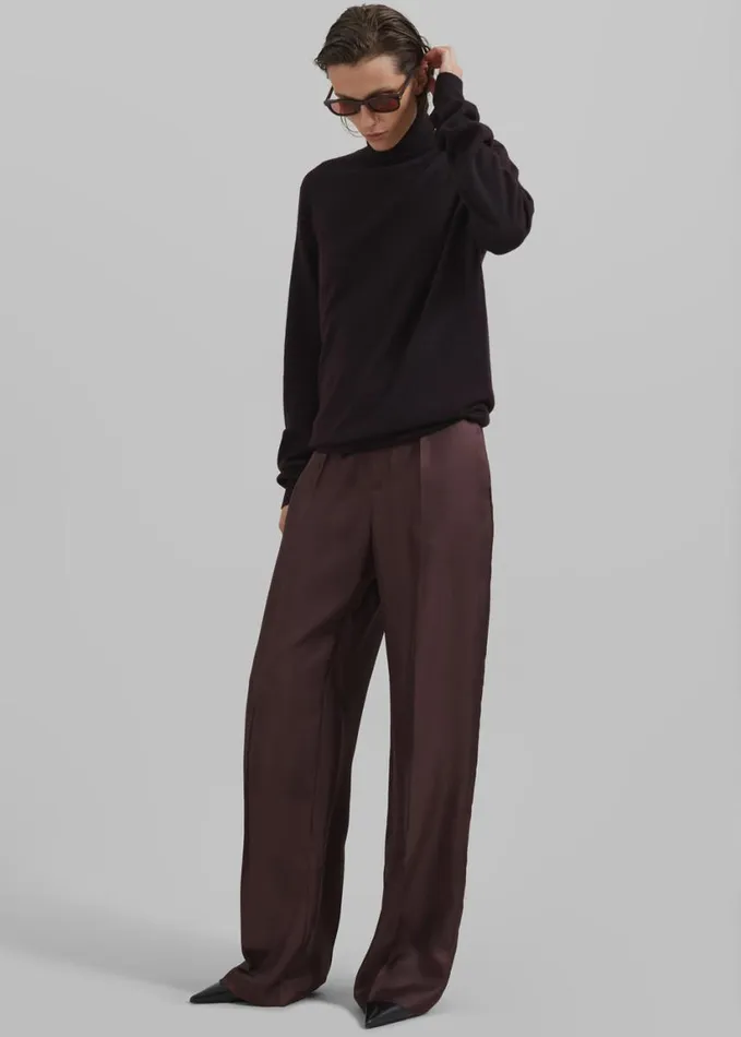 Clothing Women The Frankie Shop Loulou Studio Fafila Pants 8211 Choco