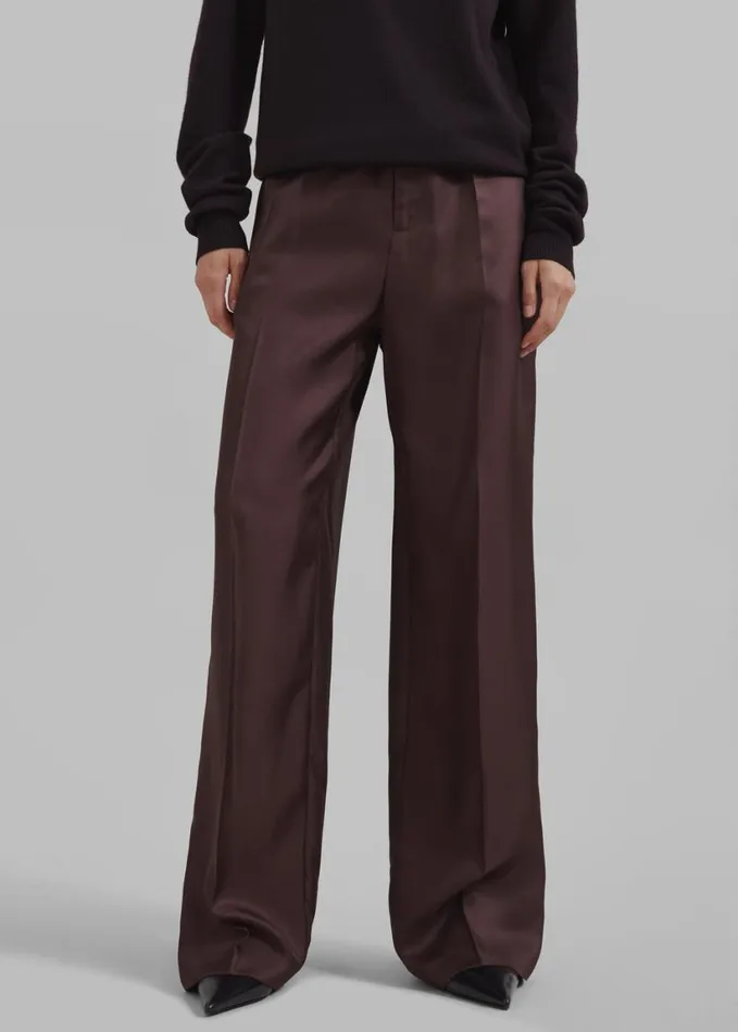Clothing Women The Frankie Shop Loulou Studio Fafila Pants 8211 Choco