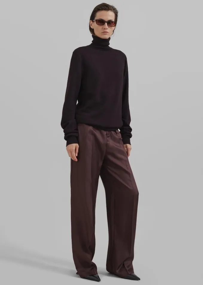 Clothing Women The Frankie Shop Loulou Studio Fafila Pants 8211 Choco
