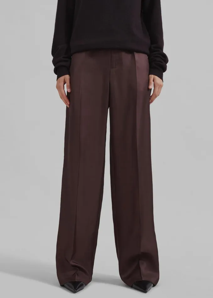 Clothing Women The Frankie Shop Loulou Studio Fafila Pants 8211 Choco