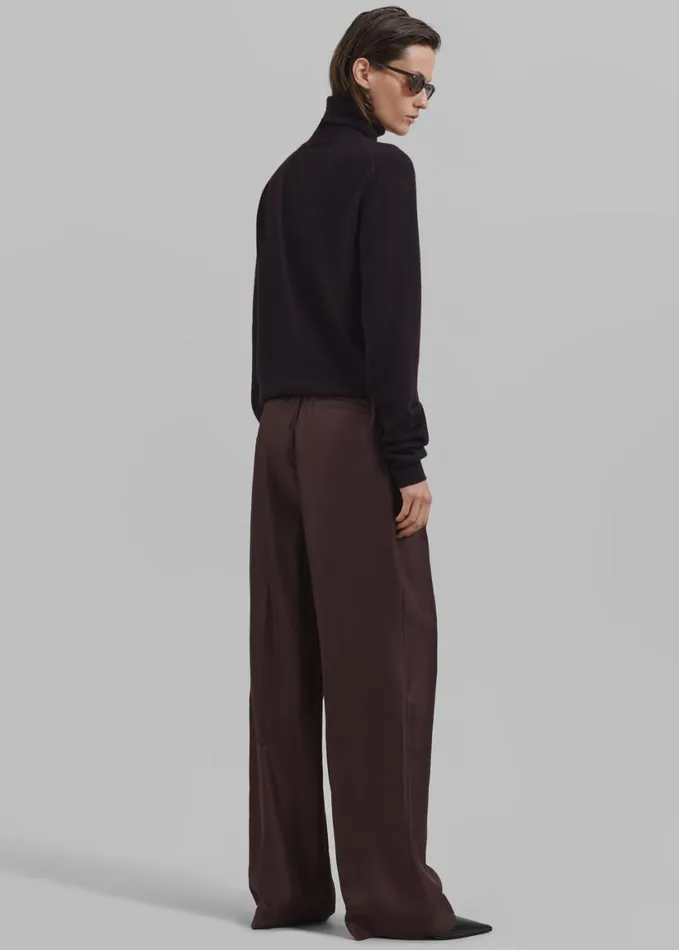 Clothing Women The Frankie Shop Loulou Studio Fafila Pants 8211 Choco