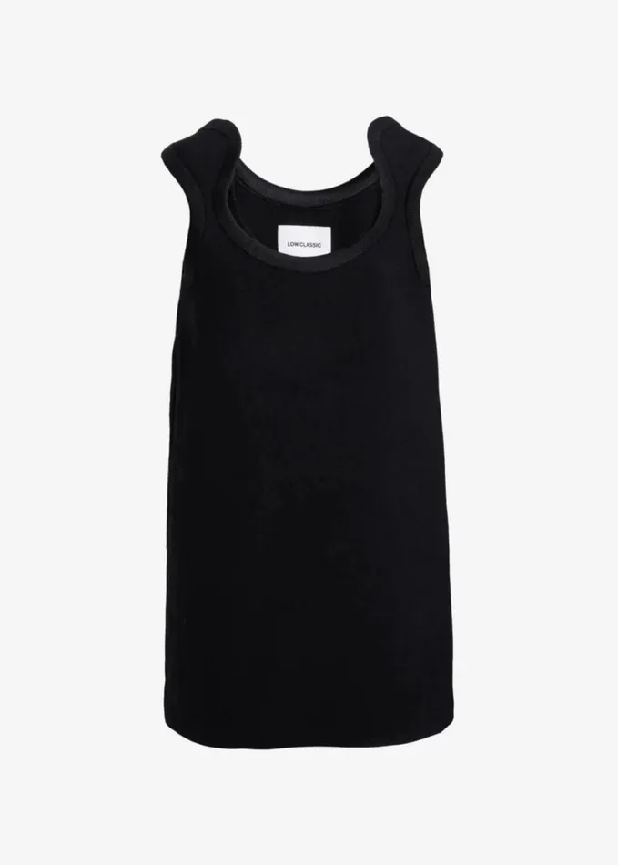 Clothing Women The Frankie Shop Low Classic Curve Ribbed Wool Mini Dress 8211 Black