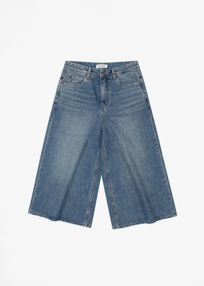 Clothing Women The Frankie Shop Low Classic Denim Bermuda Pants 8211 Blue