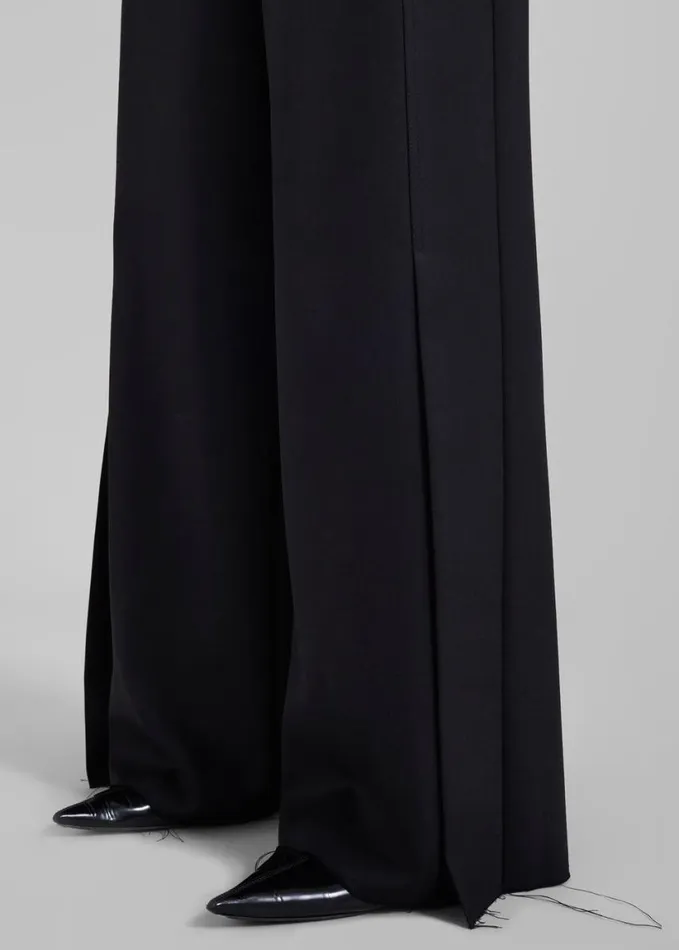 Clothing Women The Frankie Shop Low Classic Jellyfish Pants 8211 Black