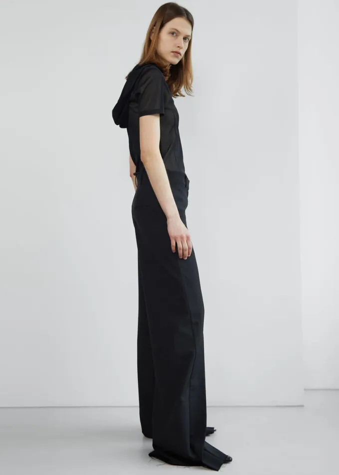 Clothing Women The Frankie Shop Low Classic Jellyfish Pants 8211 Black