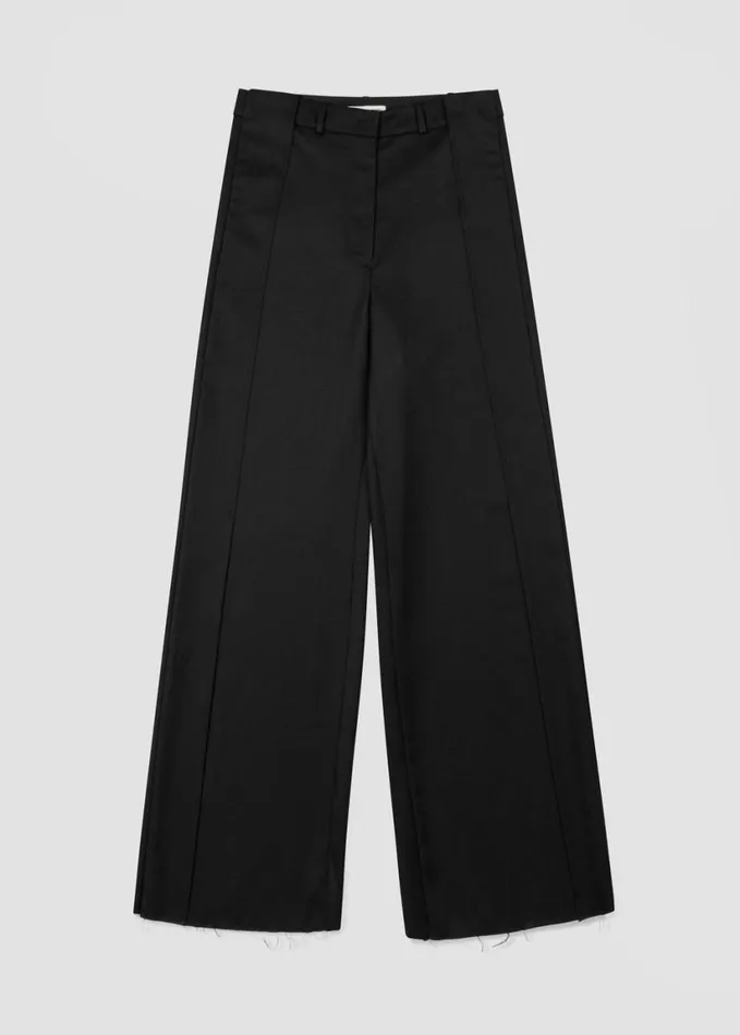 Clothing Women The Frankie Shop Low Classic Jellyfish Pants 8211 Black