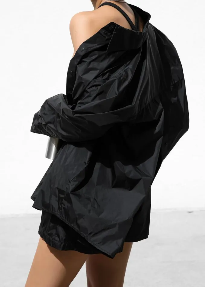 Clothing Women The Frankie Shop Lucy Open Back Oversized Shirt 8211 Black