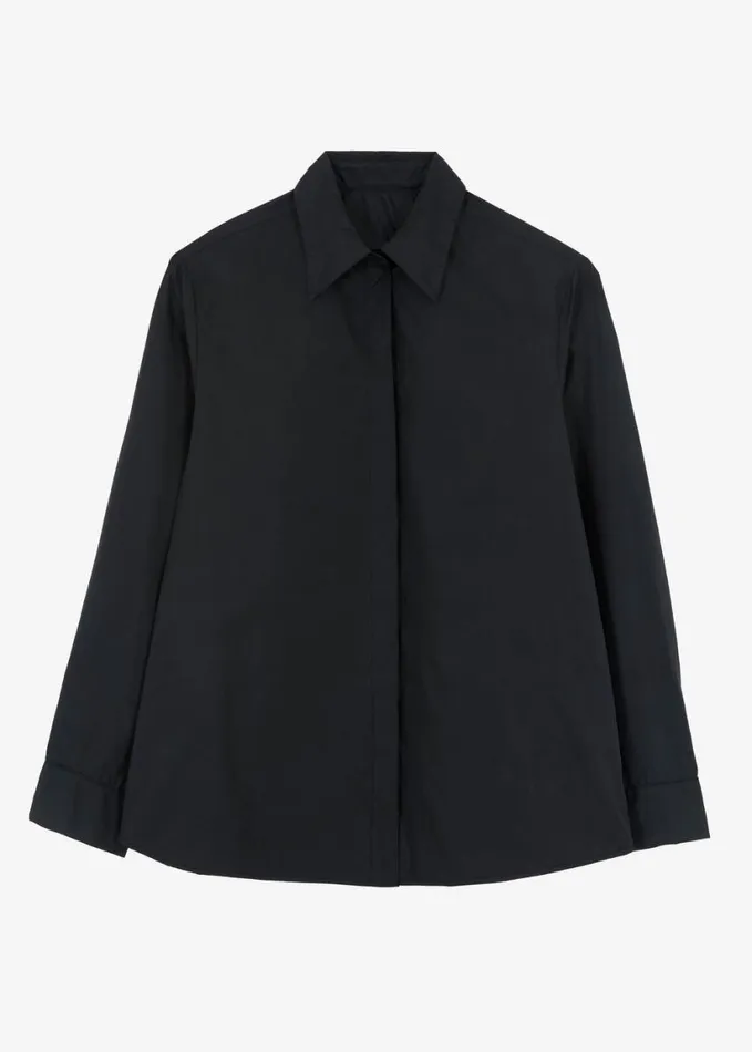 Clothing Women The Frankie Shop Lucy Open Back Oversized Shirt 8211 Black